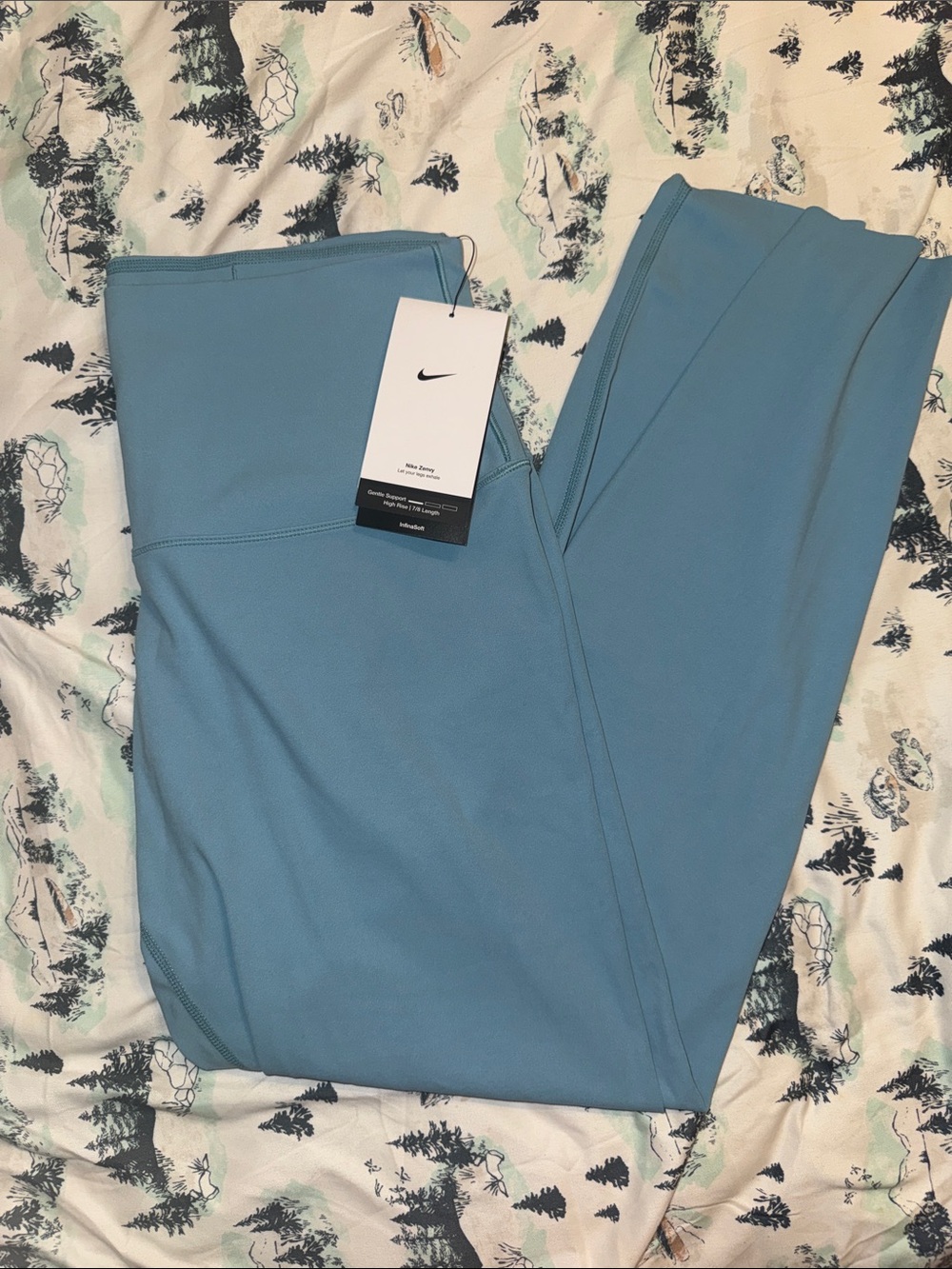 Nike Light Blue Athletic Leggings NEW Zeny Spandex